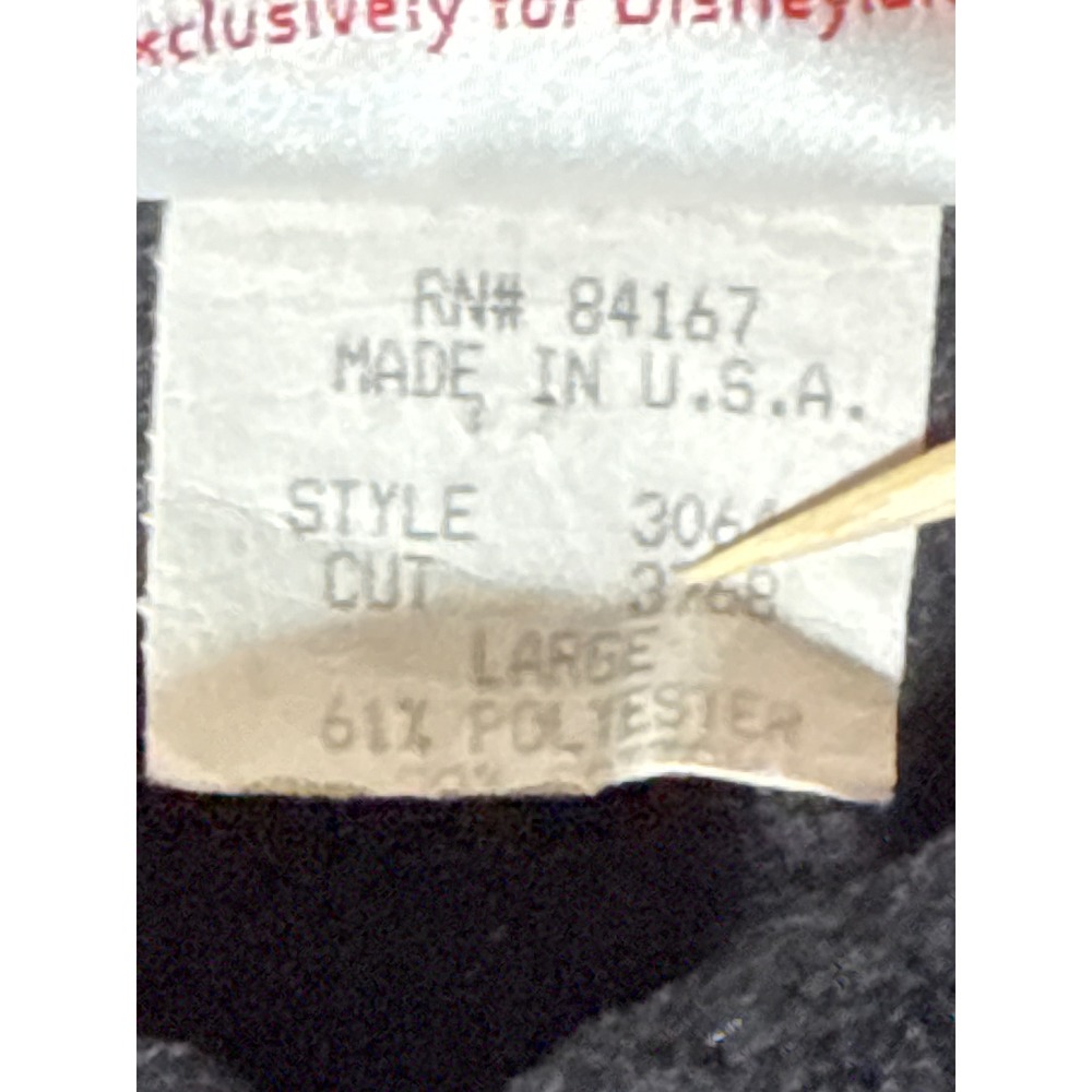 Vintage Disneyland Mickey Mouse Fleece Pullover Black 1955 Classic Large USA - Picture 4 of 10